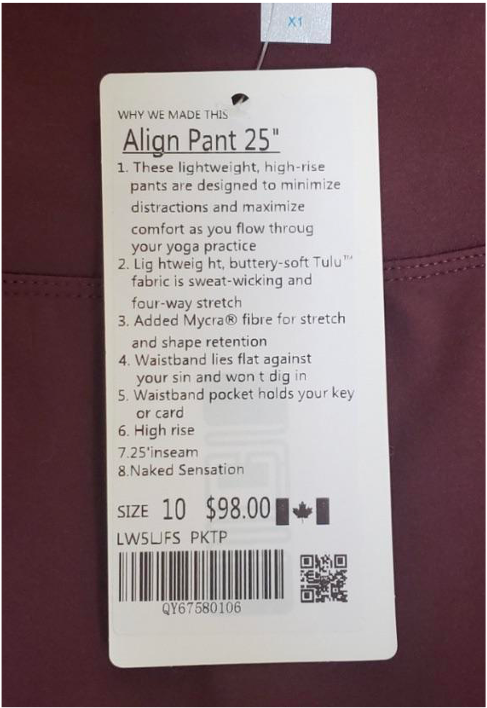 Rip tags in lululemon clothing! Did you know? #lululemon 